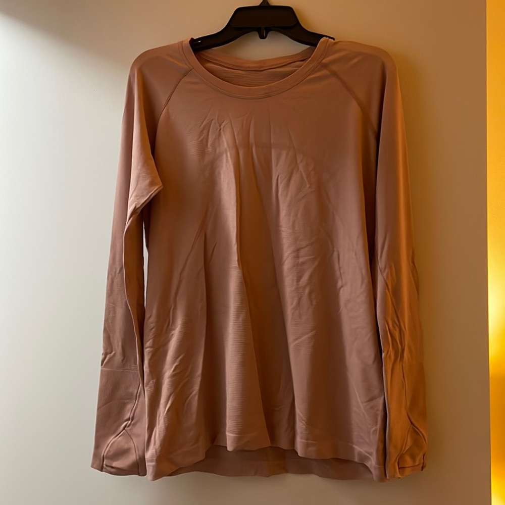 Lululemon pink long sleeve swiftly size 14